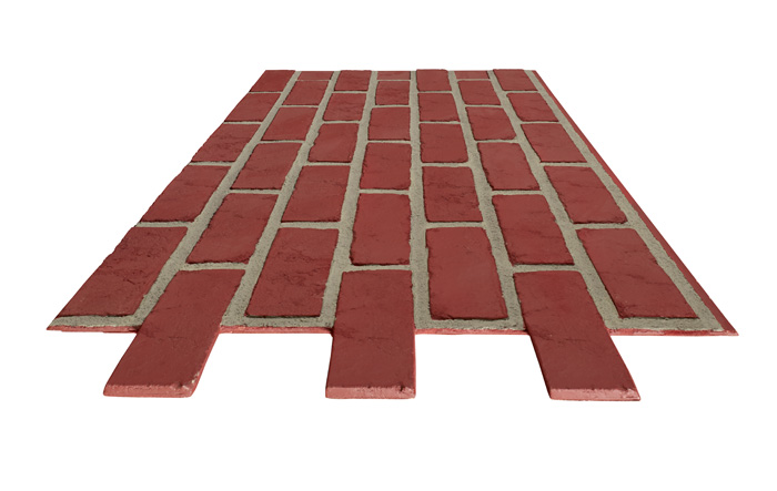 Antique Brick - Red Brick - Gray Grout